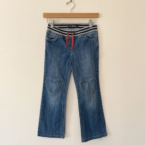 MINI BODEN Heart Pocket Knee Elastic Waist Bootcut Jeans